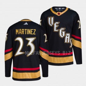 Vegas Golden Knights 2022 Reverse Retro 2.0 Alec Martinez #23 Black Primegreen Authentic Jersey Men's