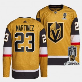 Vegas Golden Knights 2023 Stanley Cup Champions Alec Martinez #23 Gold Authentic Home Jersey Men's
