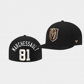 Jonathan Marchessault Vegas Golden Knights Hat Core Primary Logo Black Fitted Cap