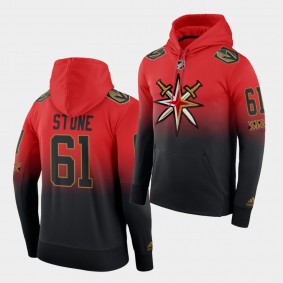 Vegas Golden Knights Mark Stone 2021 Reverse Retro Red Black Gradient Hoodie Pullover