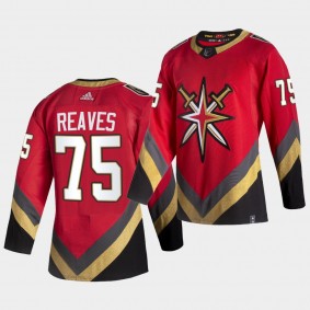 Ryan Reaves #75 Golden Knights 2020-21 Reverse Retro Fourth Authentic Red Jersey